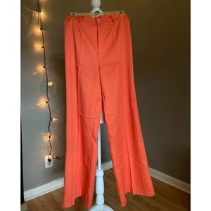 Vintage Retro Sears Junior Bazaar Orange Bell Bottom Slacks